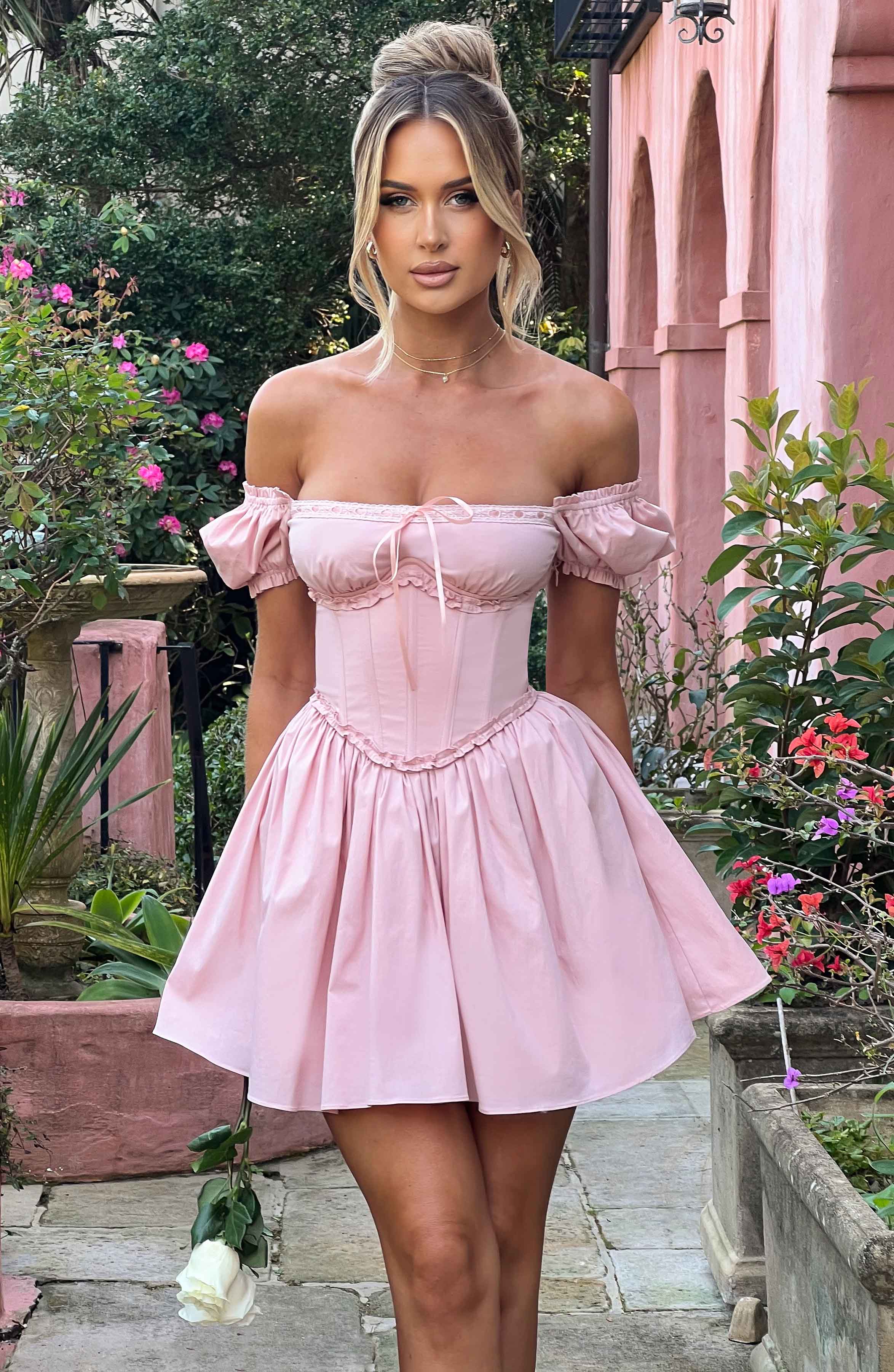 Kylie Puff Corset Mini Dress Myra St