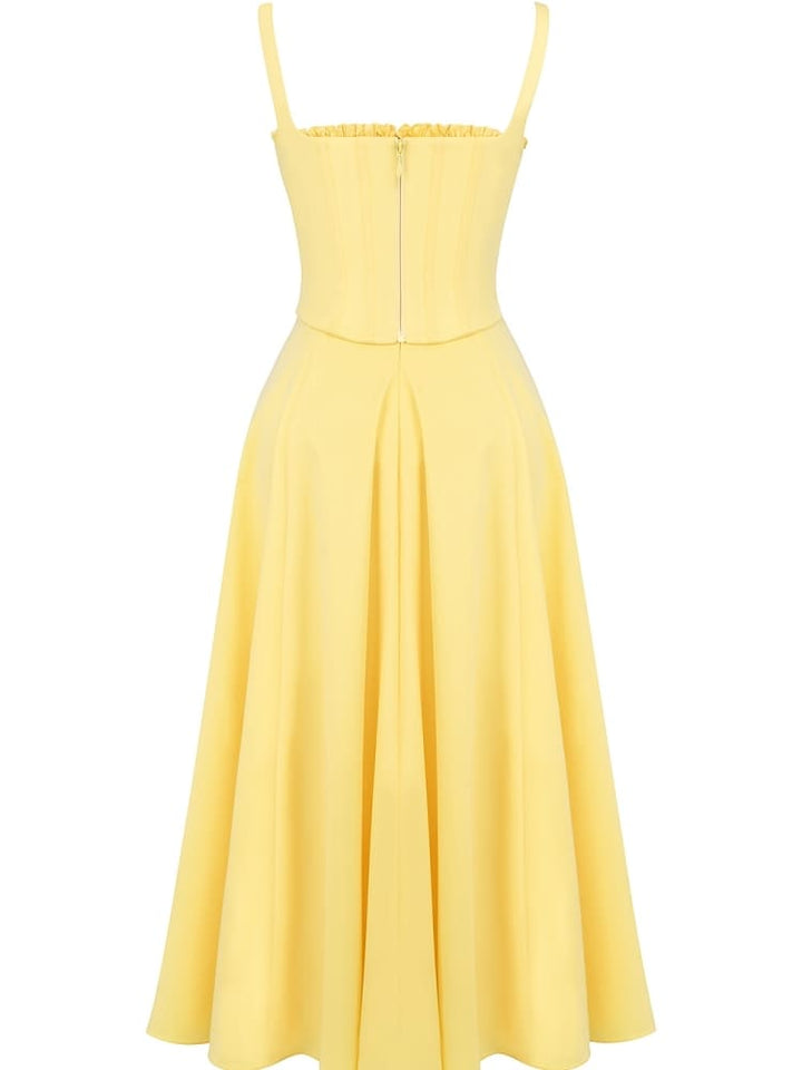 Ana Sunshine Corset Midi Dress