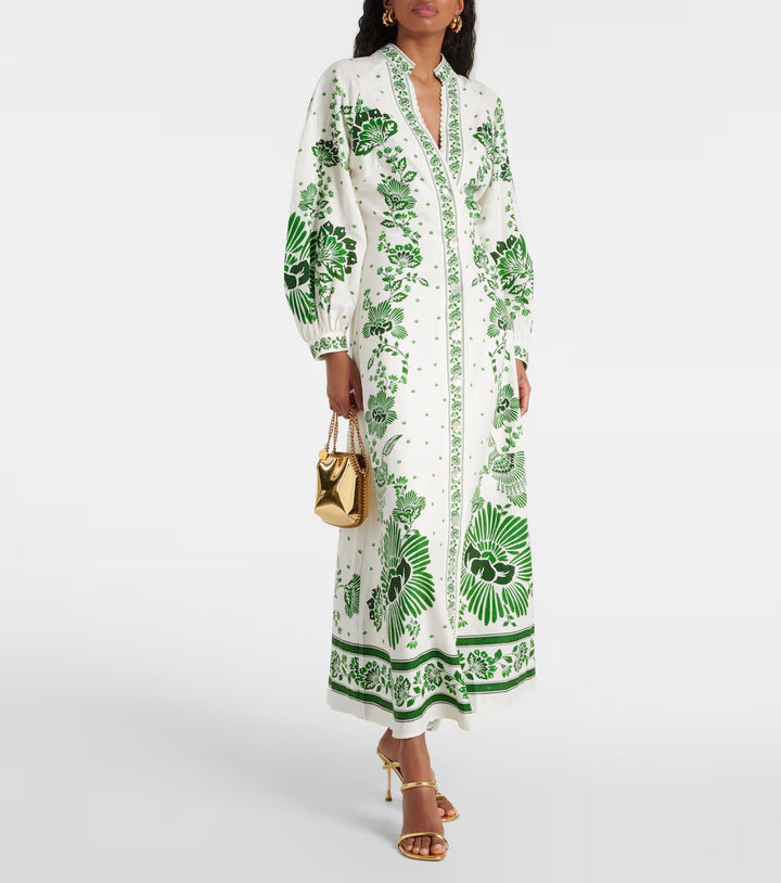 Violetta Botanical Midi Dress