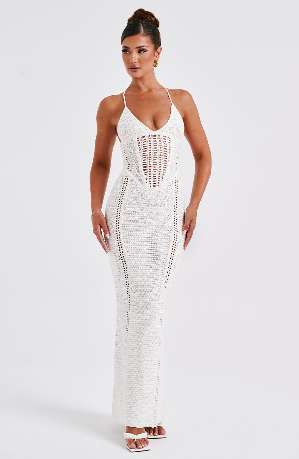 Eli Crochet Knit Maxi Dress