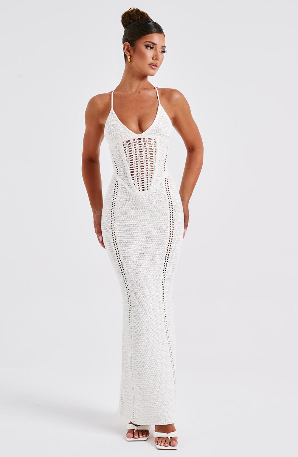 Eli Crochet Knit Maxi Dress