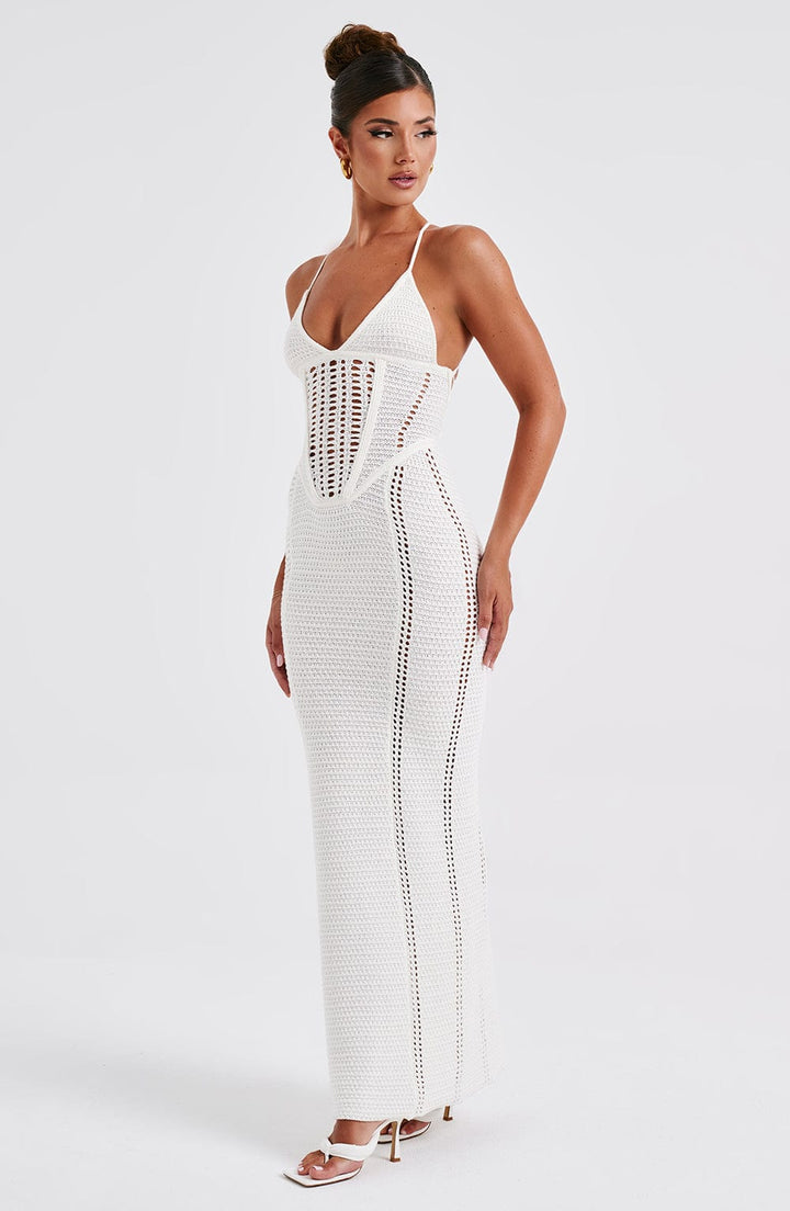 Eli Crochet Knit Maxi Dress