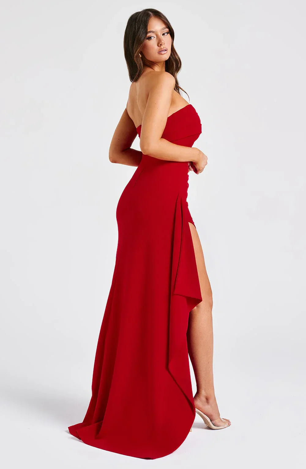 Delta Strapless Thigh Split Gown