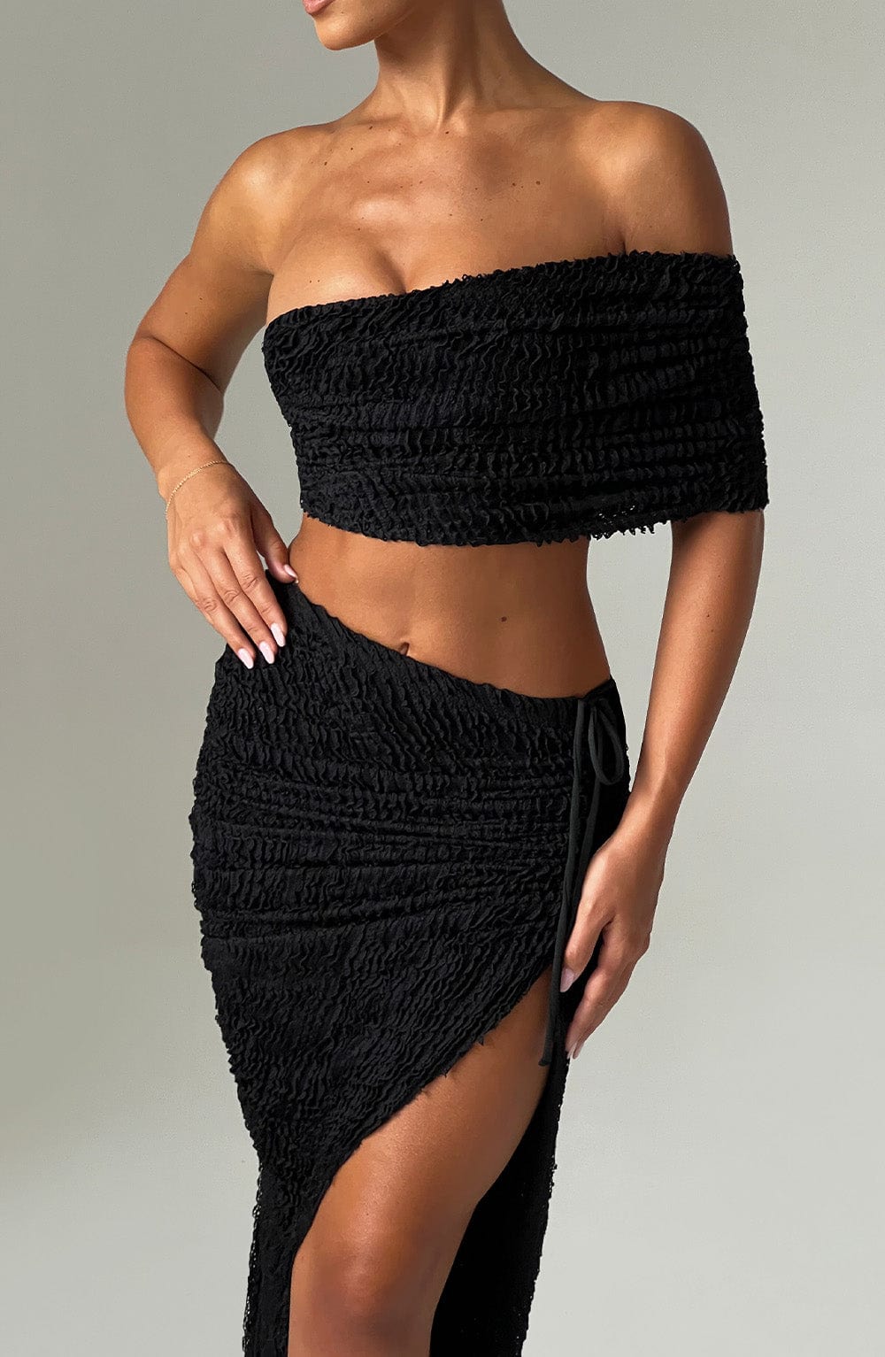 Shania Textured Maxi Skirt Set